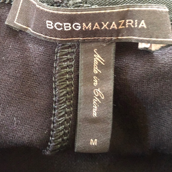 BCBGMAXAZRIA Black Stretch Pants Medium Elastic Waist - Picture 2 of 6